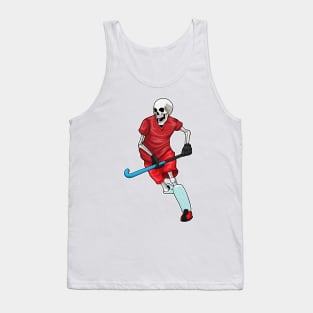 Skeleton Hockey Hockey bat Tank Top